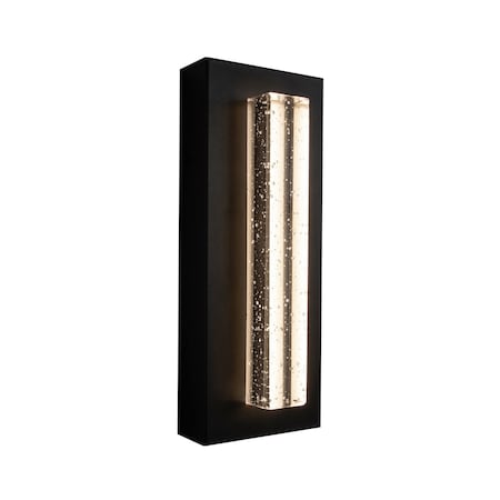 Afx Beam  12'' Outdoor LED Sconce, Seeded Glass Shade, Black Finish BEAW0512LAJUDBK